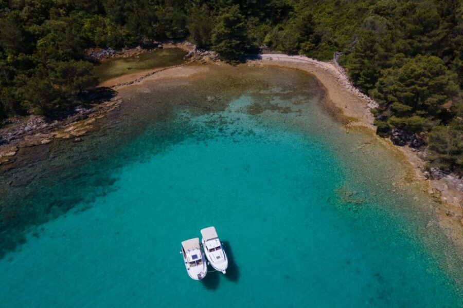Zadar: Boat tour Half day -Private - Ugljan island hopping: villages, shade, and bay swimming like locals do