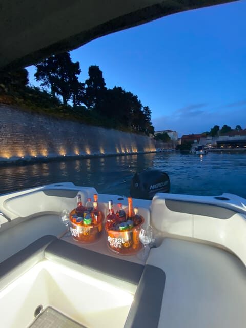 Zadar: Golden Hour Cruise RIB Tour Island Dinner Stop & Swim - Kali on Ugljan Island: fishing-village atmosphere with a simple meal plan