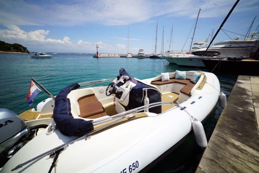 Zadar: Guided Tour to Ugljan, Osljak, & Galevac by Speedboat - Preko on Ugljan: medieval streets, ice cream, and turquoise bay time