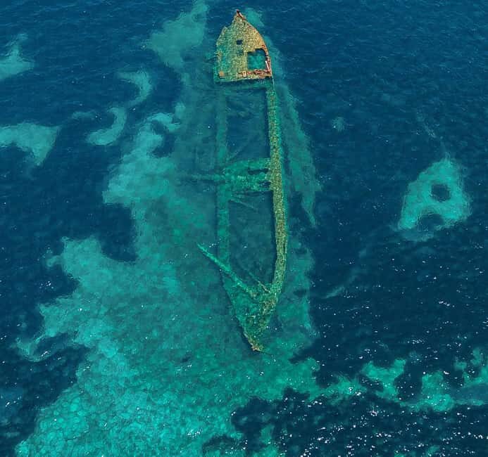 Zadar: Speedboat tour Best of 4 Islands 6 Stops with Lunch! - The Sunken Ship Michelle stop: short snorkeling time, big payoff