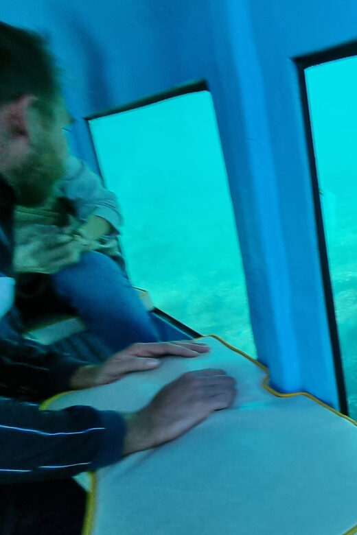 Zadar: Yellow Semi-Submarine Underwater Exploration Tour - Finding the New Pier: Sea Organ side and the white lighthouse